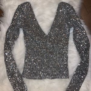 Gorgeous metallic zara top